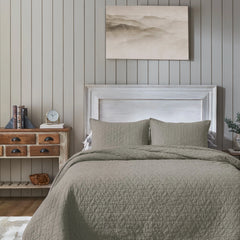 Quilt Set - Organic Tri-Color Stitch Hand Quilt