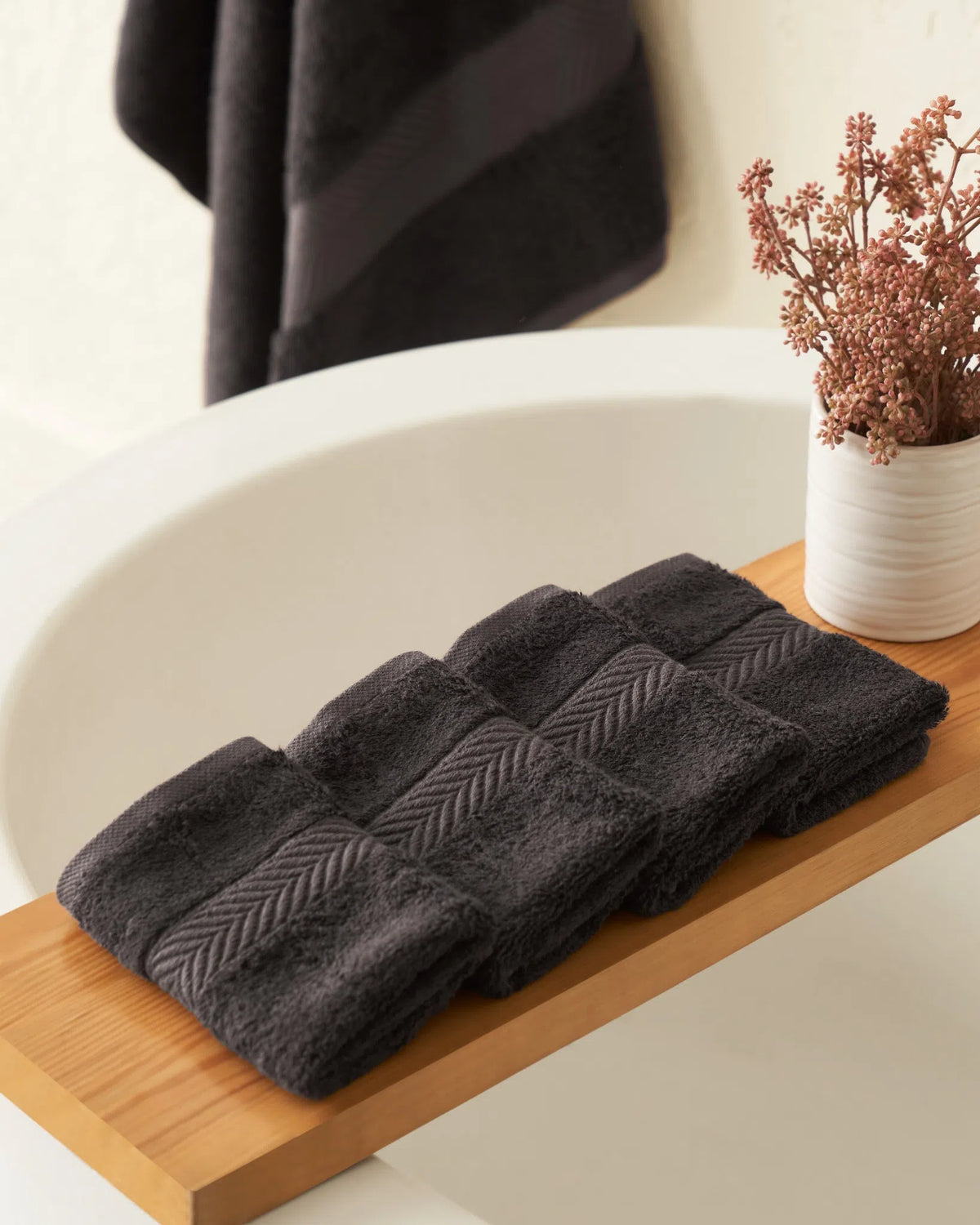 Mole - Espresso 600GSM zero twist cotton-bamboo face towel