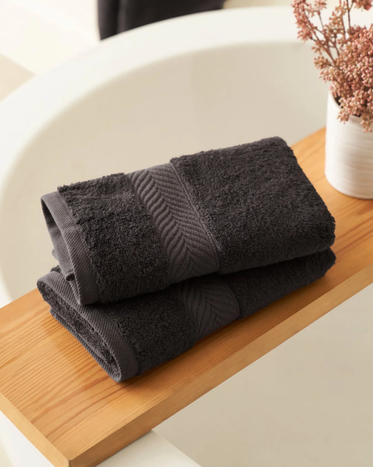 Mole - Espresso 600GSM zero twist cotton-bamboo hand towel