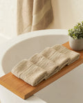 Muted Taupe 600GSM zero twist cotton-bamboo face towel