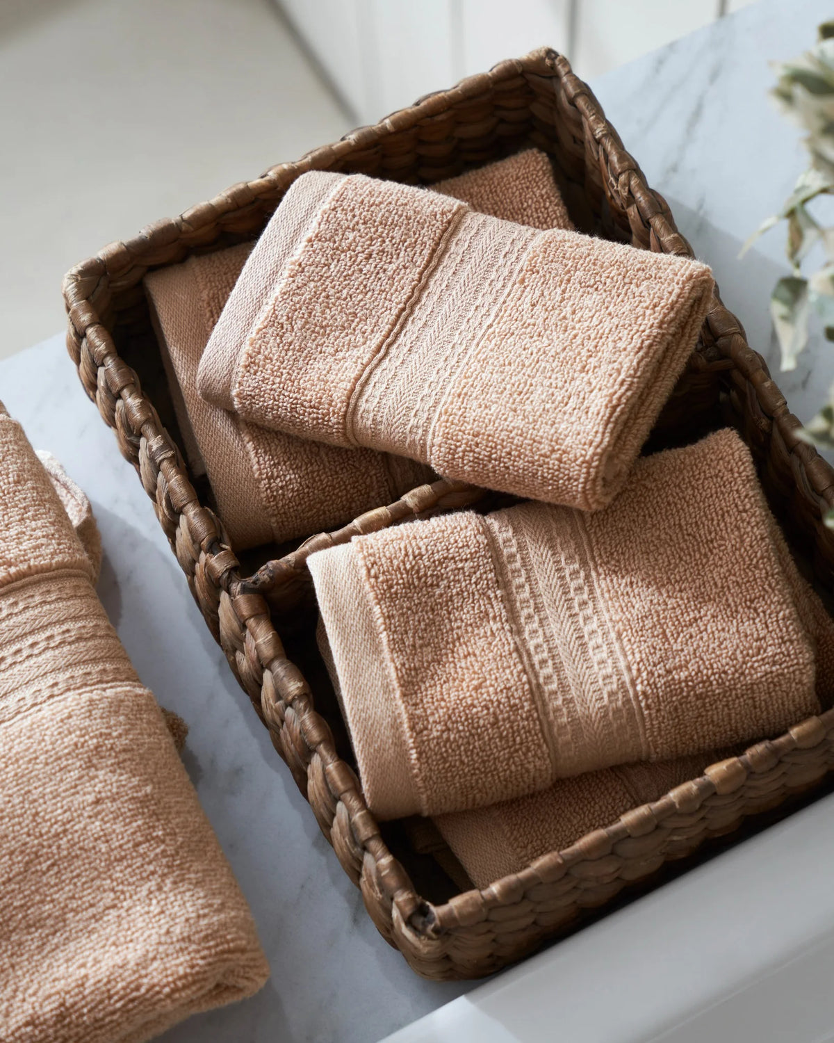 Sandalwood 500GSM zero twist 100% cotton face towel