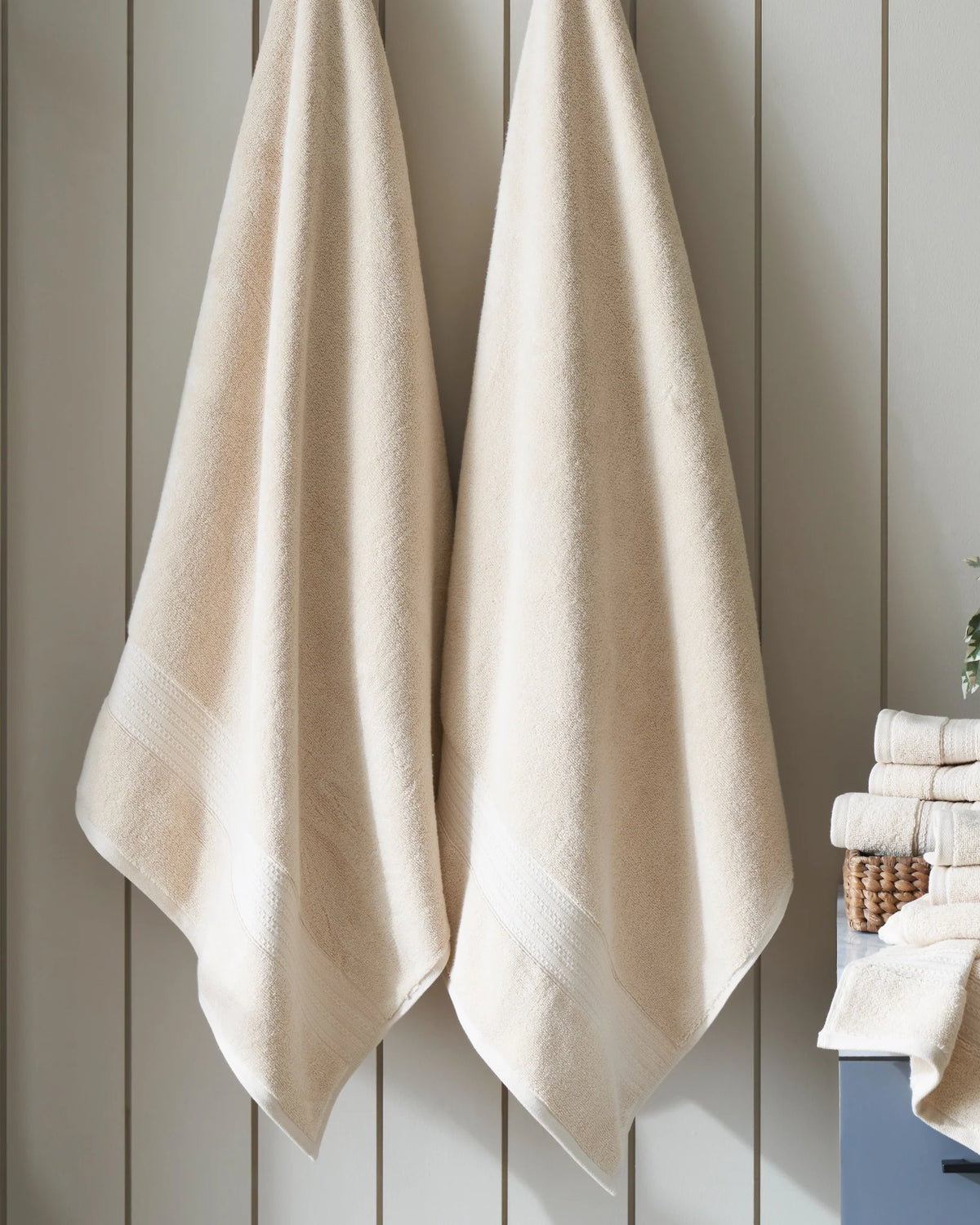 Soft Almond 500GSM zero twist 100% cotton bath towel