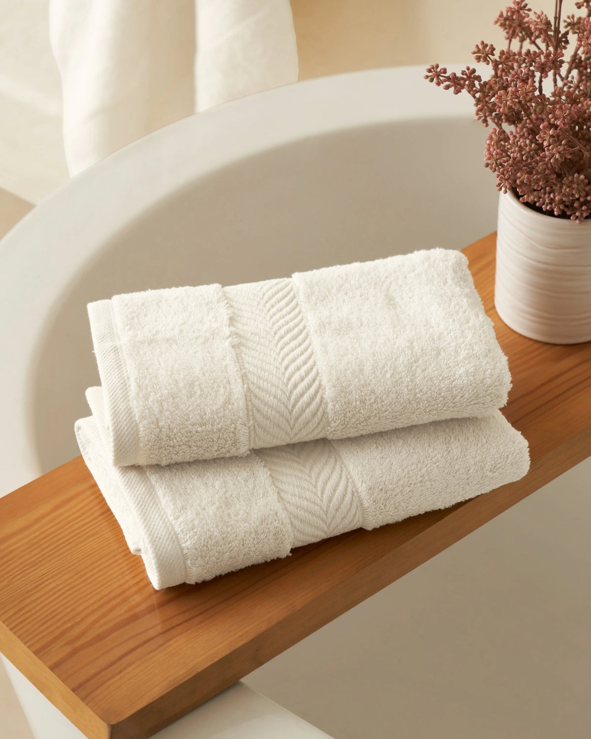 Soft Tofu 600GSM zero twist cotton-bamboo hand towel